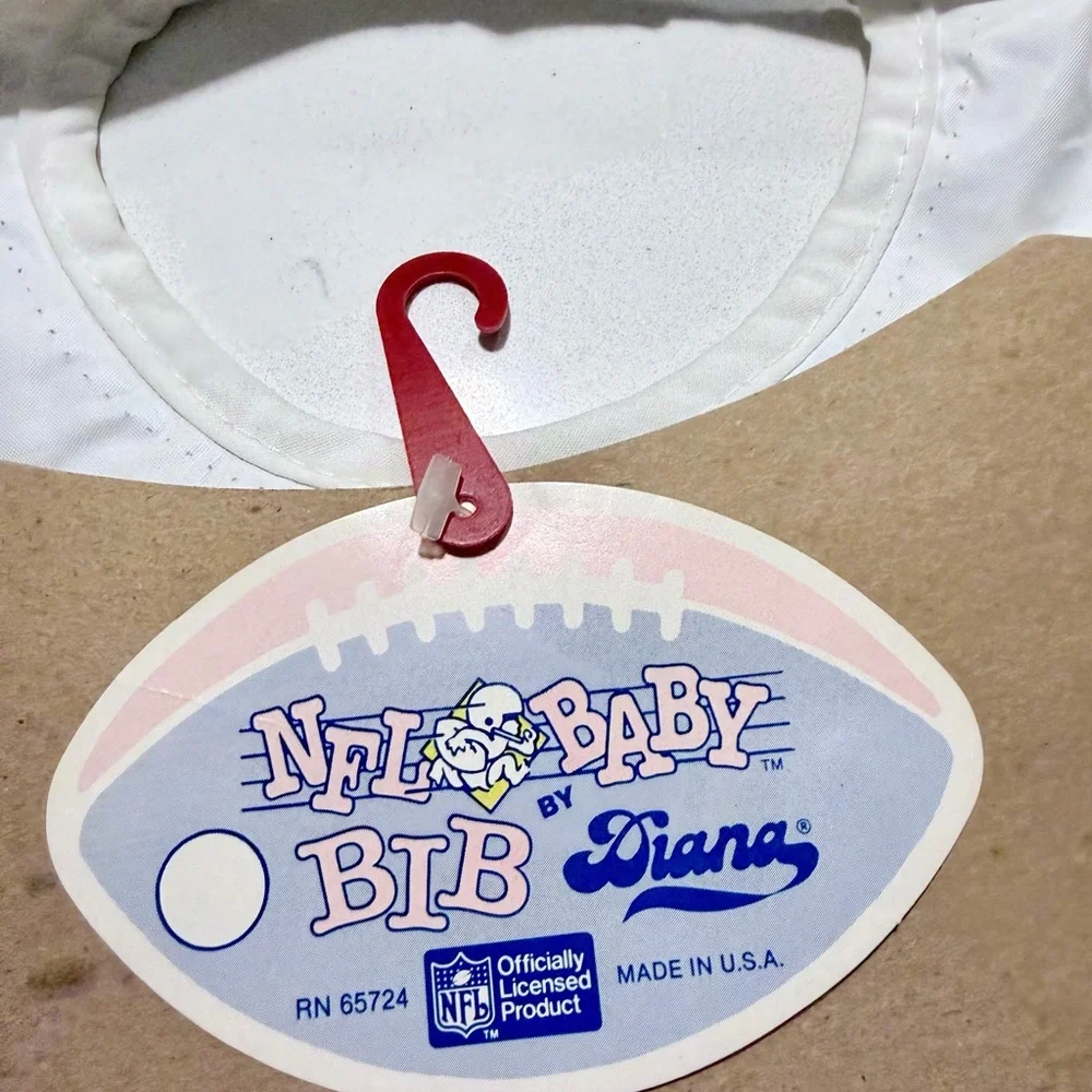 Rare Vtg 1980s 49ers Baby Bib Ruffle Neck - New With Tags - NFL Retro Baby Gear